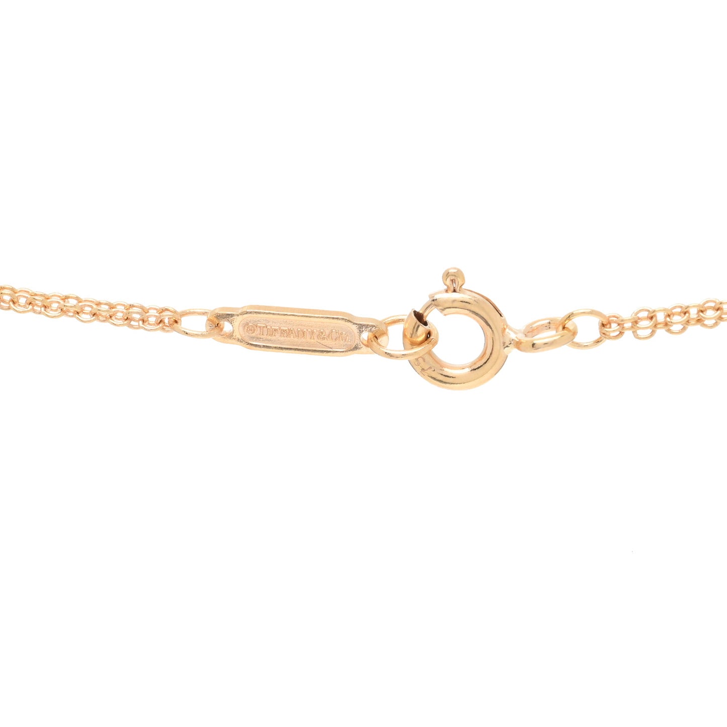 18K Rose Gold Infinity Double Chain Pendant Necklace