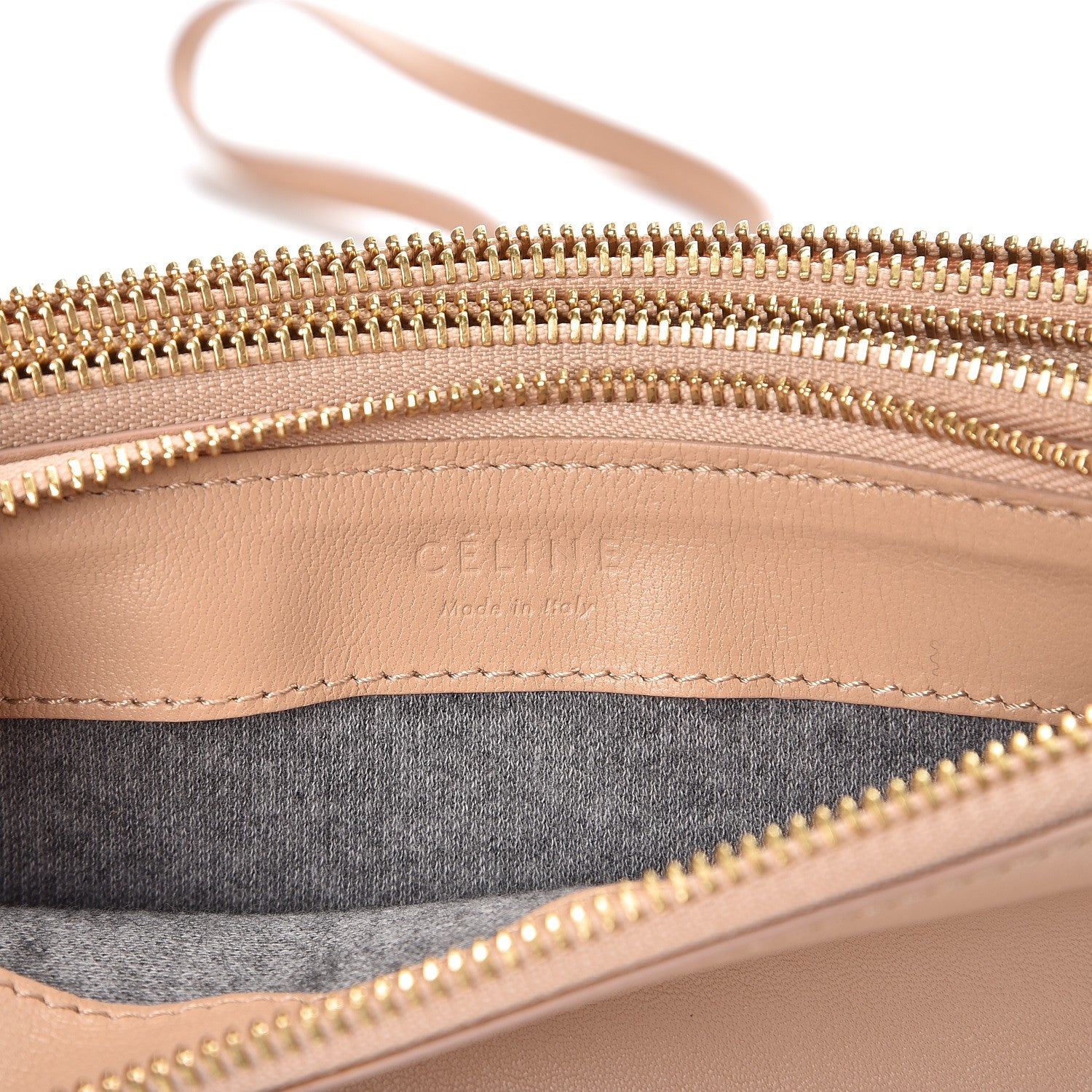 Celine Lambskin Small Trio Crossbody Bag Beige 9 of 11