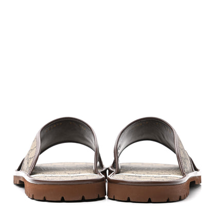 Gucci GG Supreme Monogram Granada Kid Mens Lug Sole Slide Sandals 9.5 Beige New Acero 5 of 9