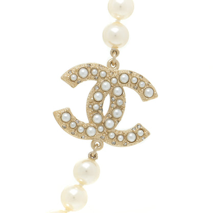 Chanel Pearl CC 100th Anniversary Necklace Light Gold 4 of 6