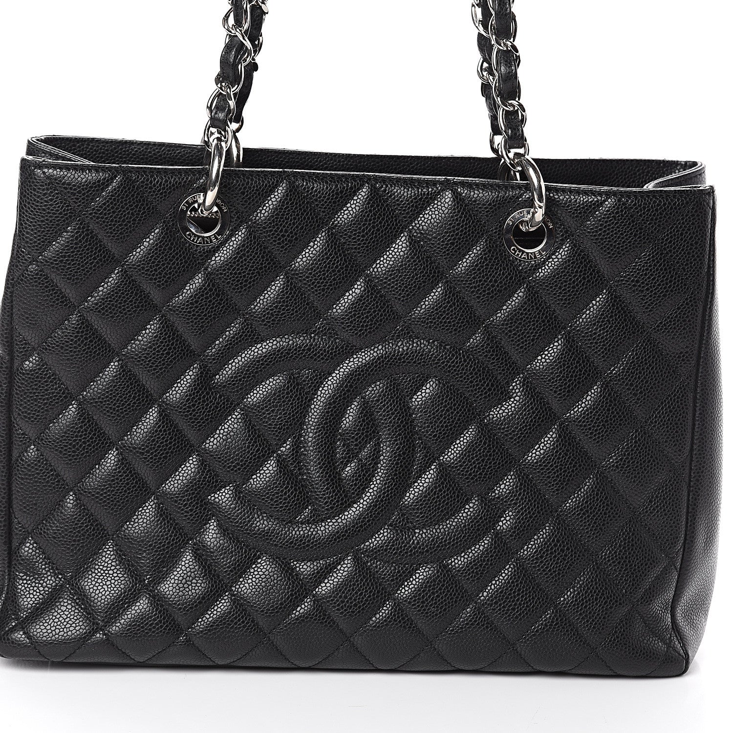 Chanel Caviar Quilted Grand Shopping Tote GST Black 6 of 8