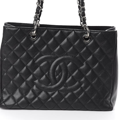 Chanel Caviar Quilted Grand Shopping Tote GST Black 6 of 8