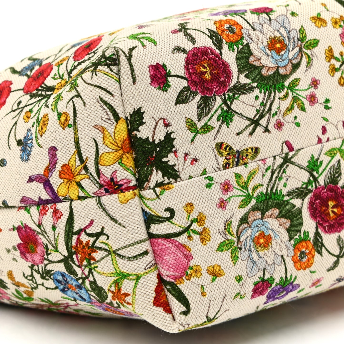Canvas Flora Floral Medium Jolicoeur Tote White
