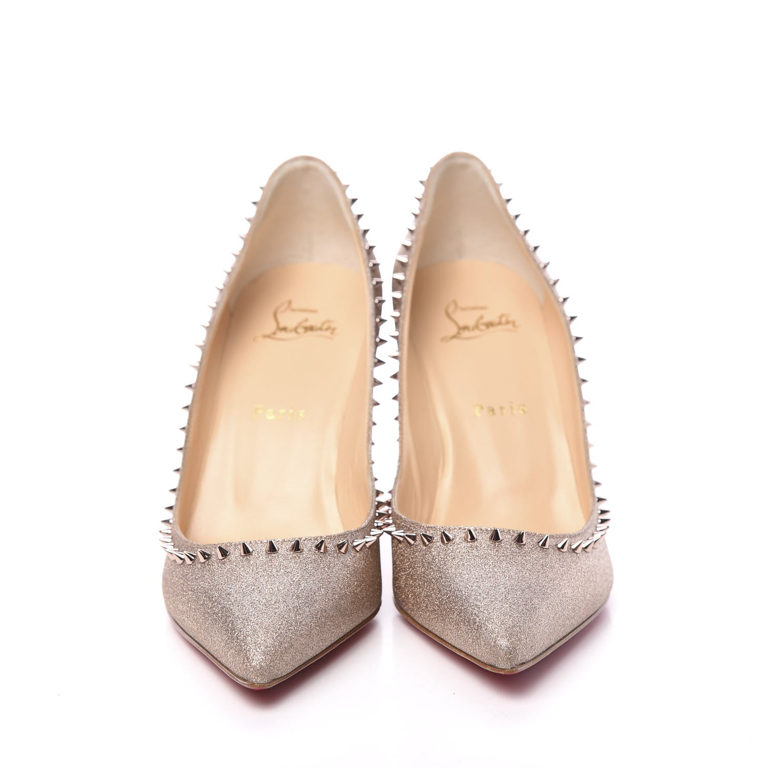 Christian Louboutin Mini Glitter Anjalina 85 Pumps 38 Courtisane PInk Bronze 2 of 7