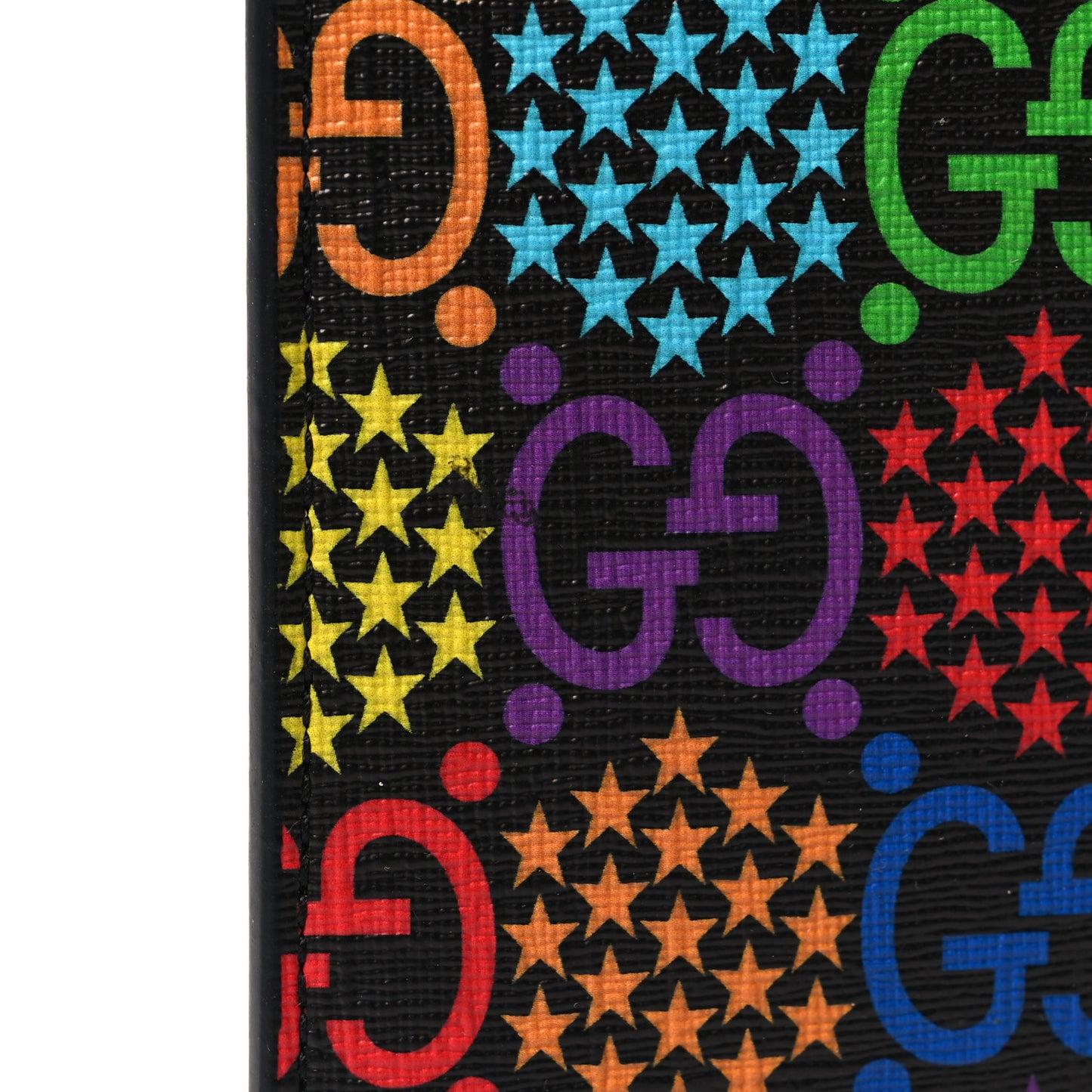 GG Supreme Monogram Psychedelic Zip Wristlet Pouch Black Multicolor
