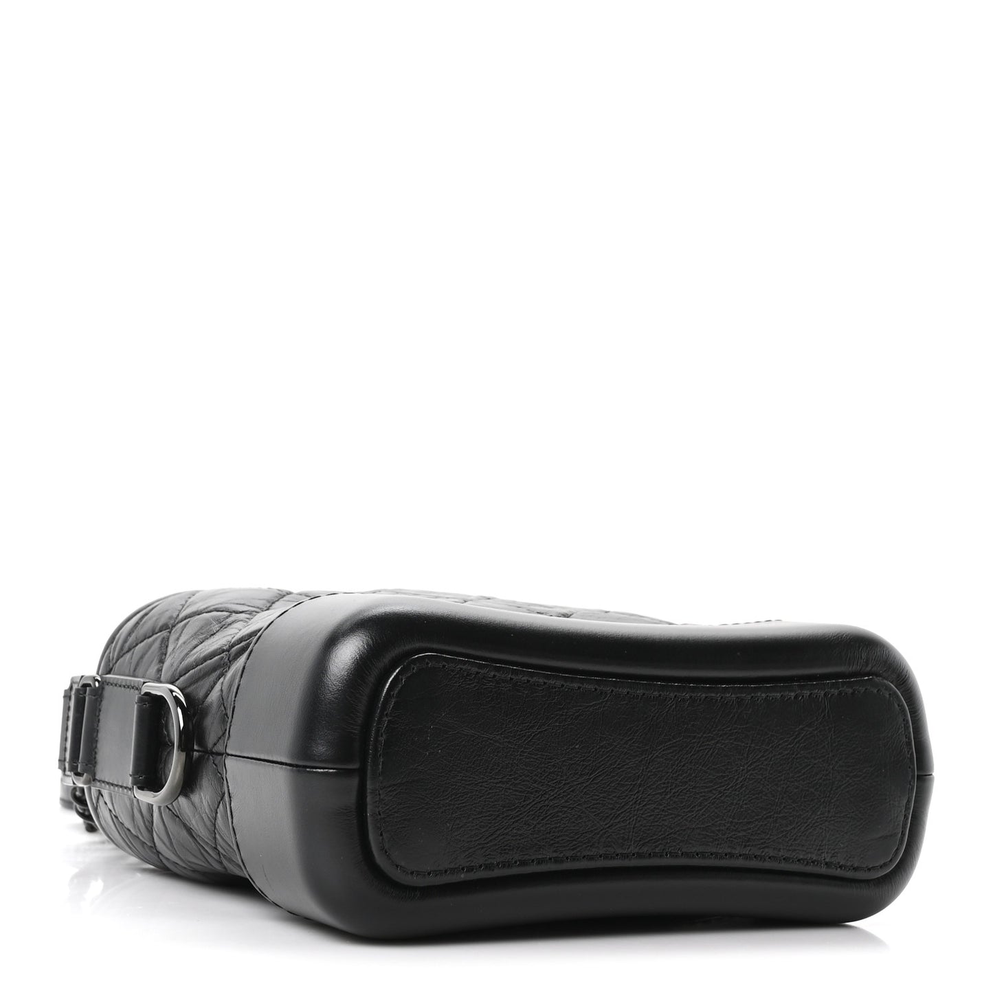 Aged Calfskin Quilted Small Gabrielle Hobo So Black