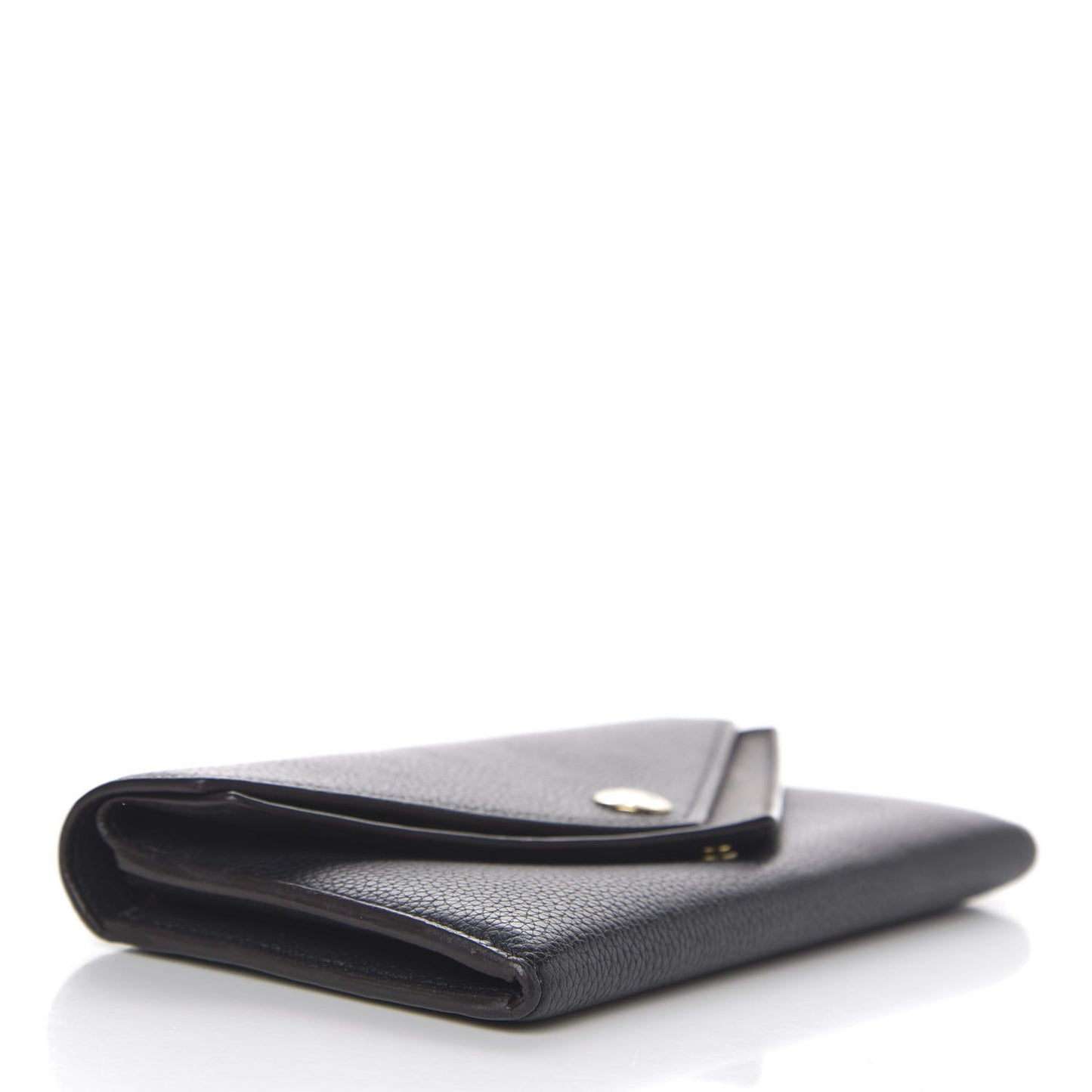 Calfskin Double V Wallet Black