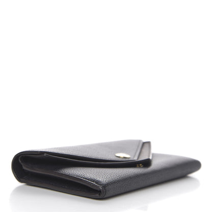 Louis Vuitton Calfskin Double V Wallet Black 3 of 6