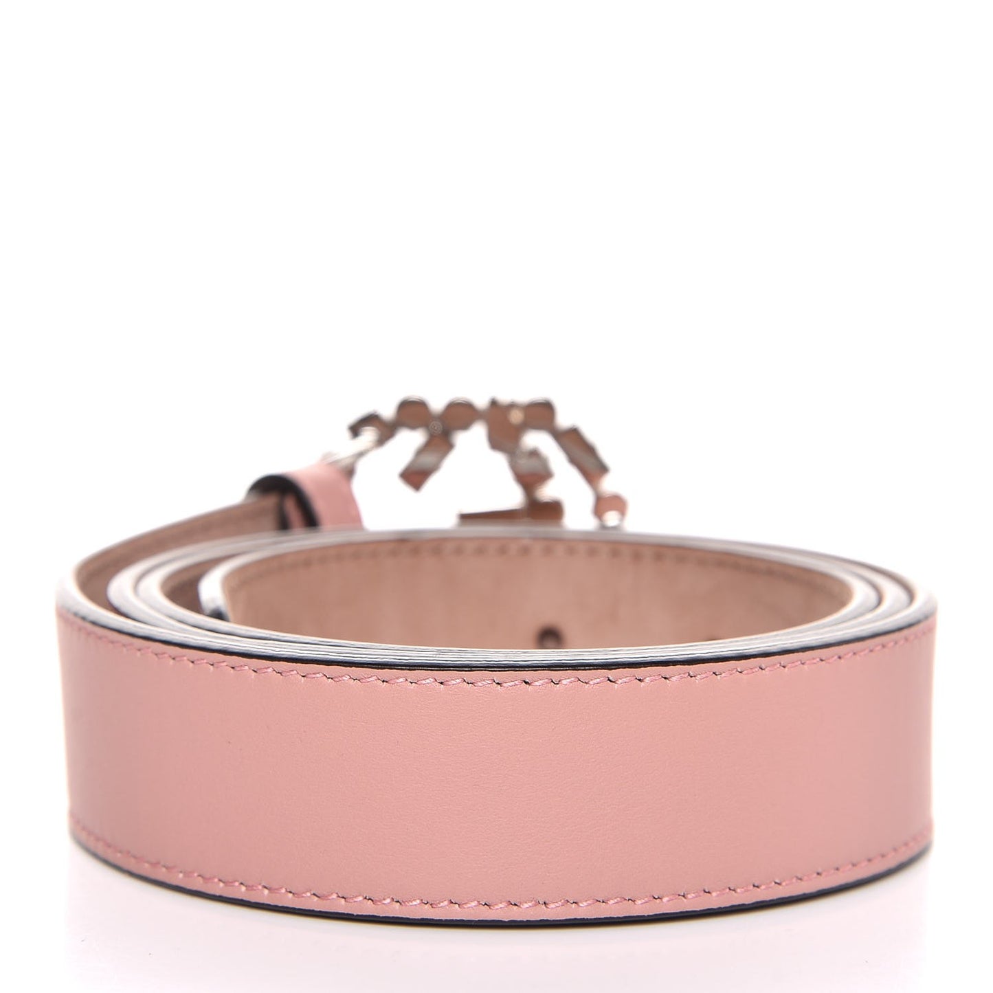 Calfskin Crystal Interlocking G Belt 90 36 Pink