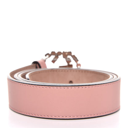 Gucci Calfskin Crystal Interlocking G Belt 90 36 Pink 3 of 6