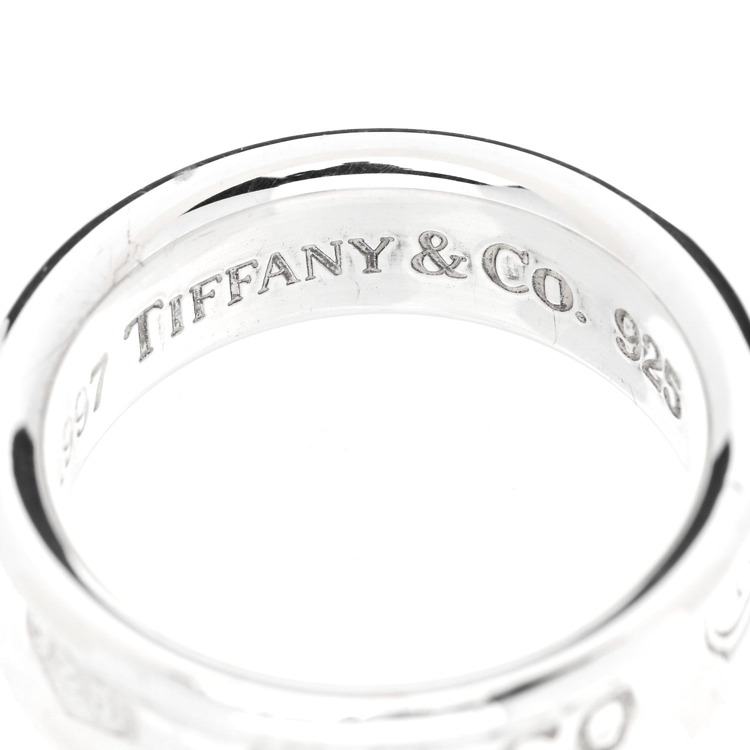 Tiffany Sterling Silver 1837 Band Ring 54 7 4 of 4