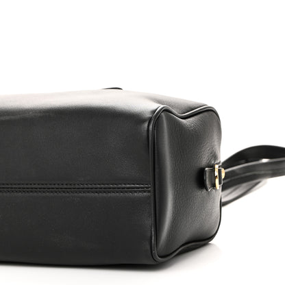 Prada Soft Grain Bauletto Medium Top Handle Bag With Padlock Black 9 of 9