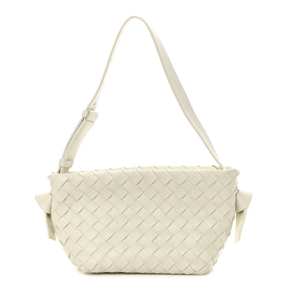 Bottega Veneta Nappa Intrecciato Tie Shoulder Bag White 1 of 10