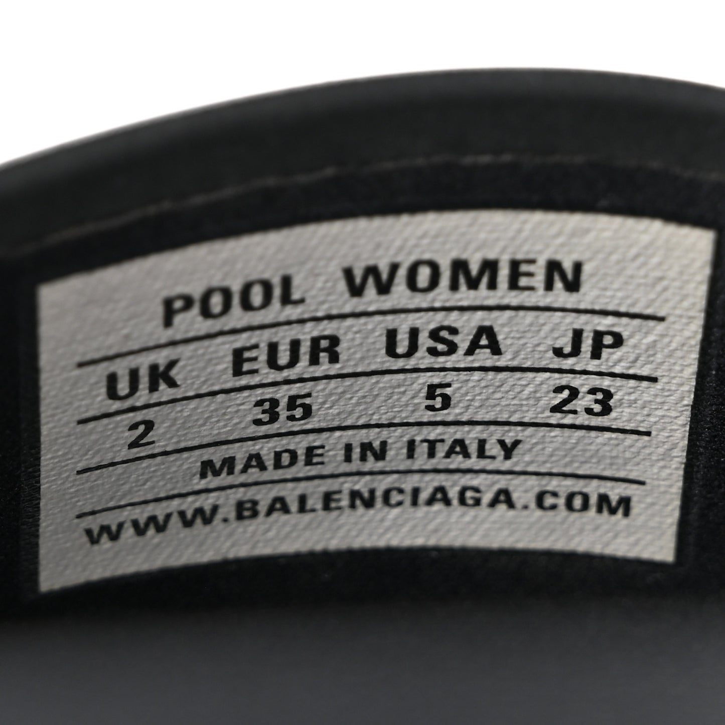 Rubber Womens Logo Pool Slide Sandals 35 Black