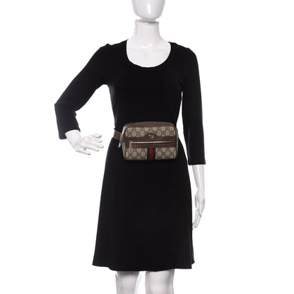 Gucci GG Supreme Monogram Web Small Ophidia Belt Bag 95 38 Dark Brown 2 of 11