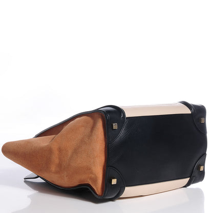 Celine Satin Calfskin Mini Tri-Color Luggage Beige 4 of 10