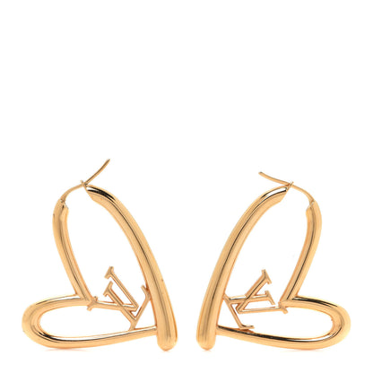 Louis Vuitton Metal Fall In Love Hoop Earrings GM Gold 1 of 4