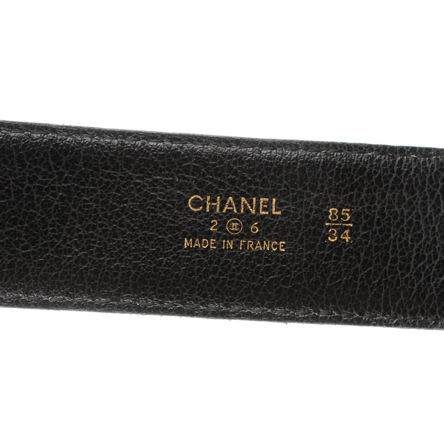 Lambskin CC Medallion Belt 85 34 Black