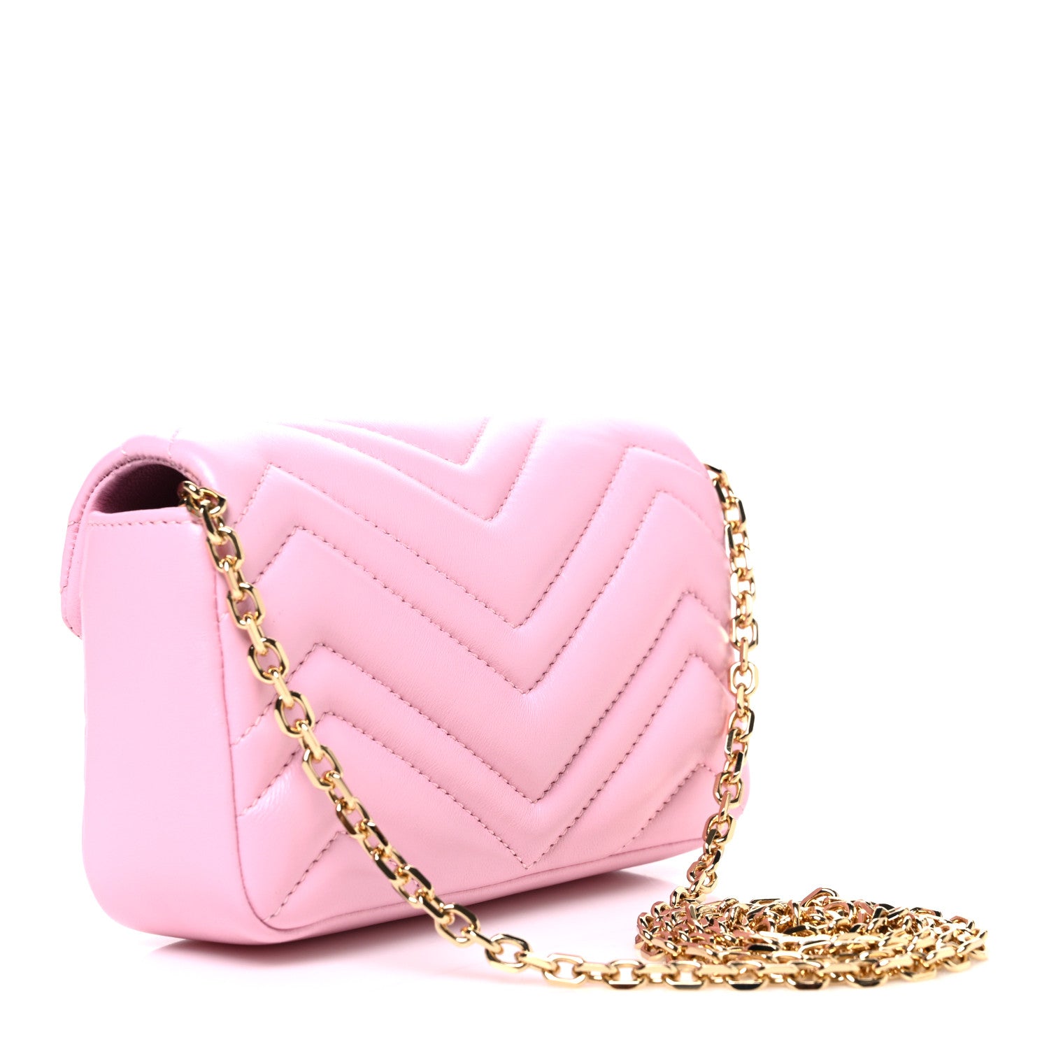 Gucci Lambskin Matelasse Mini GG Marmont Shoulder Bag Light Pink Light Pink 3 of 10