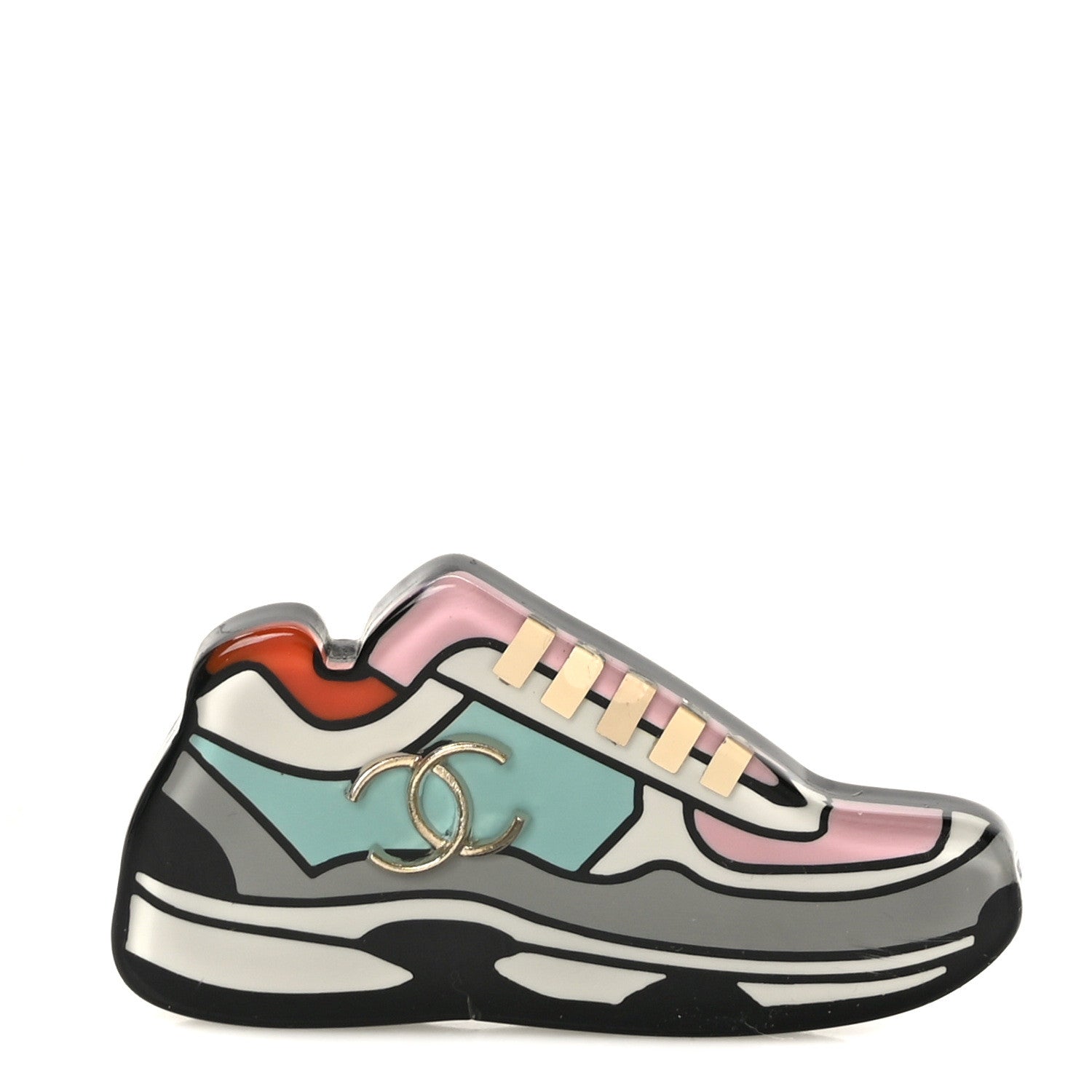 Chanel Resin Icon Manga Sneaker Brooch Multicolor 1 of 4