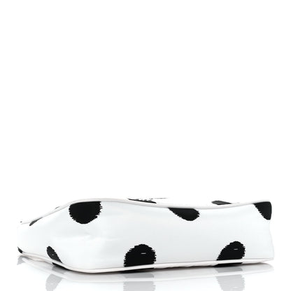 Prada Tessuto Nylon Polka-Dot Mini Re-Edition 2000 Bag White Black 3 of 8