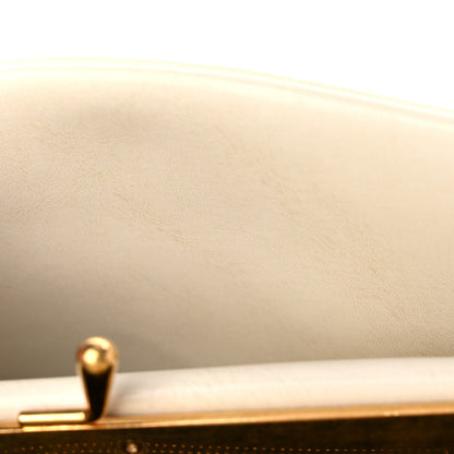 Celine Smooth Calfskin Eyelet Small Top Handle Bag White 13 of 16