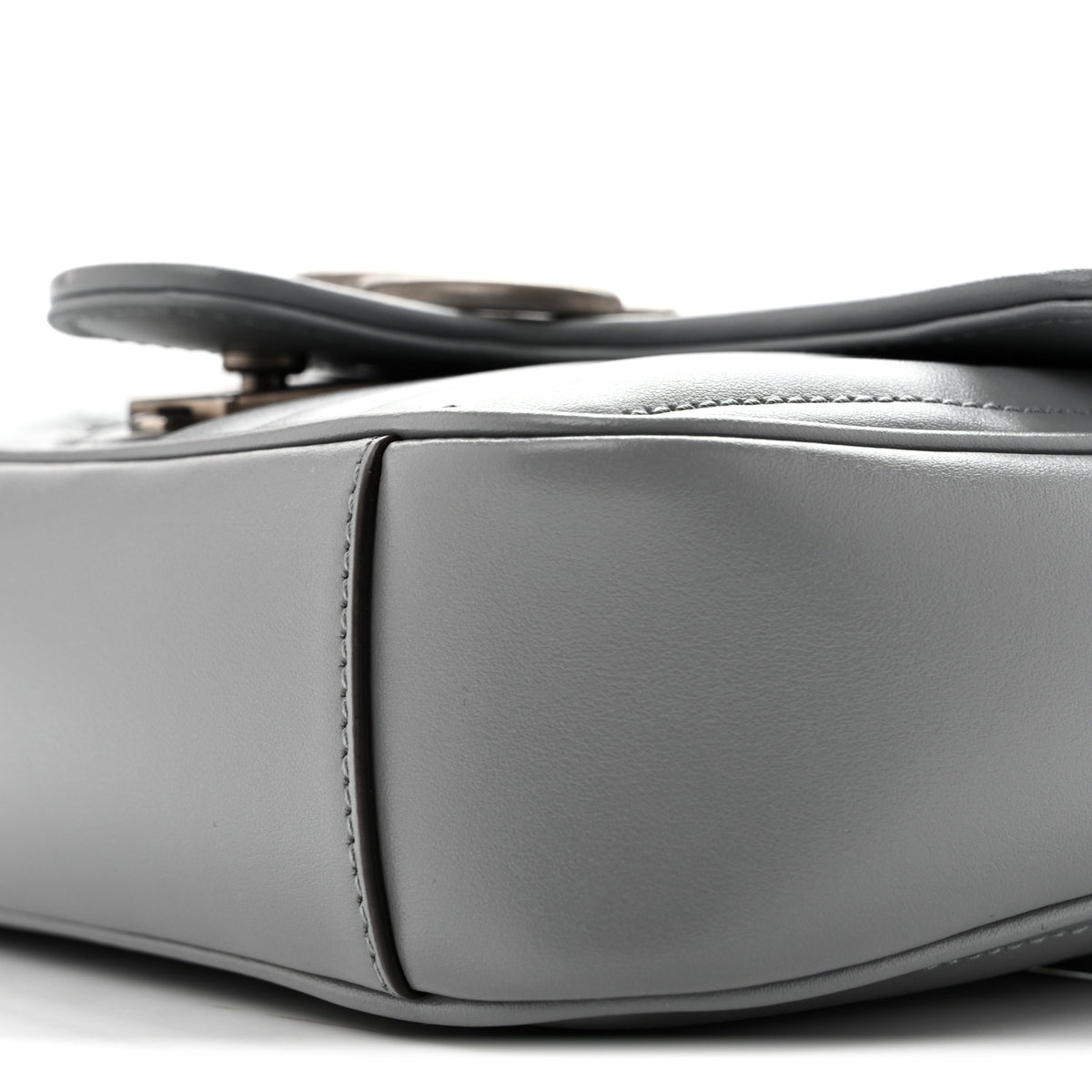 Gucci Calfskin Matelasse Aria Mini GG Marmont Shoulder Bag Deep Grey 10 of 12