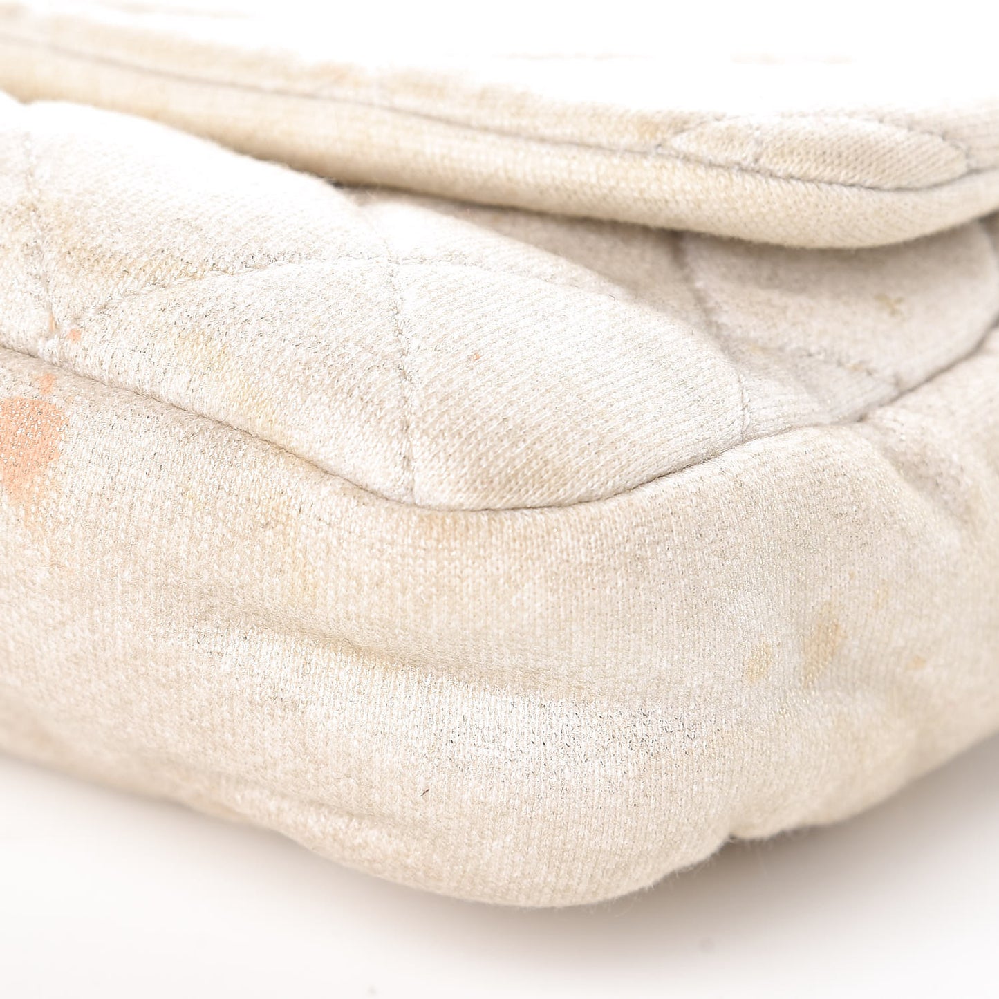 Jersey Quilted Small Single Flap White