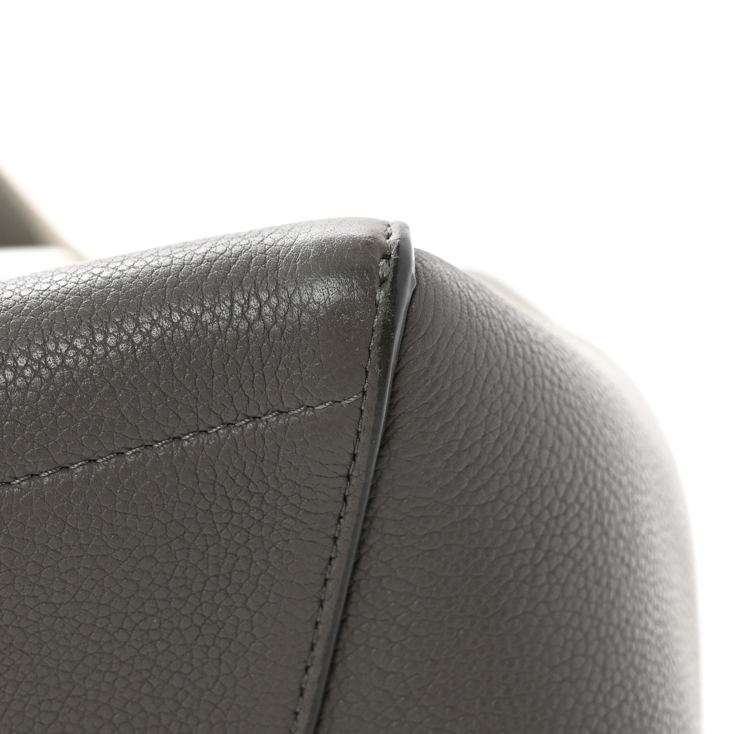 Soft Grained Calfskin Sangle Bucket Bag Kohl