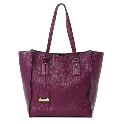 Burberry Heritage Grain Medium Woodbury Tote Damson Magenta 1 of 9