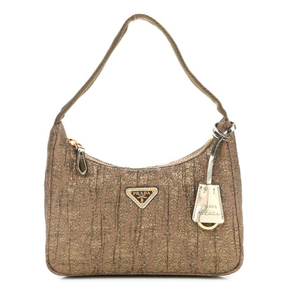 Prada Broccato Mini Re-Edition 2000 Bag Moro Losanga 1 of 11