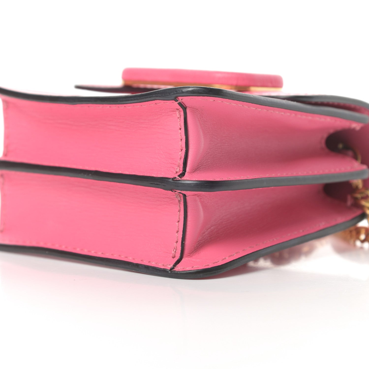 Valentino Garavani Smooth Calfskin Vlogo Compact Wallet with Chain Feminine Pink 9 of 10
