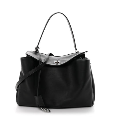 Balenciaga Natural Smooth Calfskin Medium Rodeo Top Handle Handbag Black 1 of 9