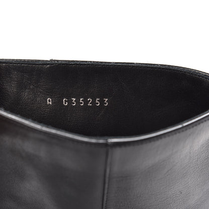 Chanel Calfskin Pearl CC Short Boots 35.5 Black 8 of 8