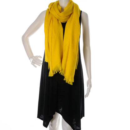 Hermes Cashmere Silk New Libris Stole Jaune D'or 2 of 5