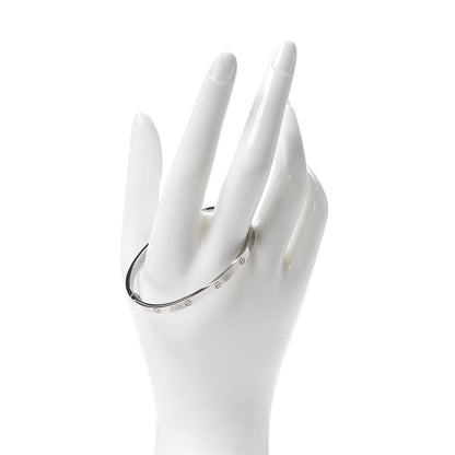Cartier 18K White Gold Small LOVE Bracelet 16 2 of 9