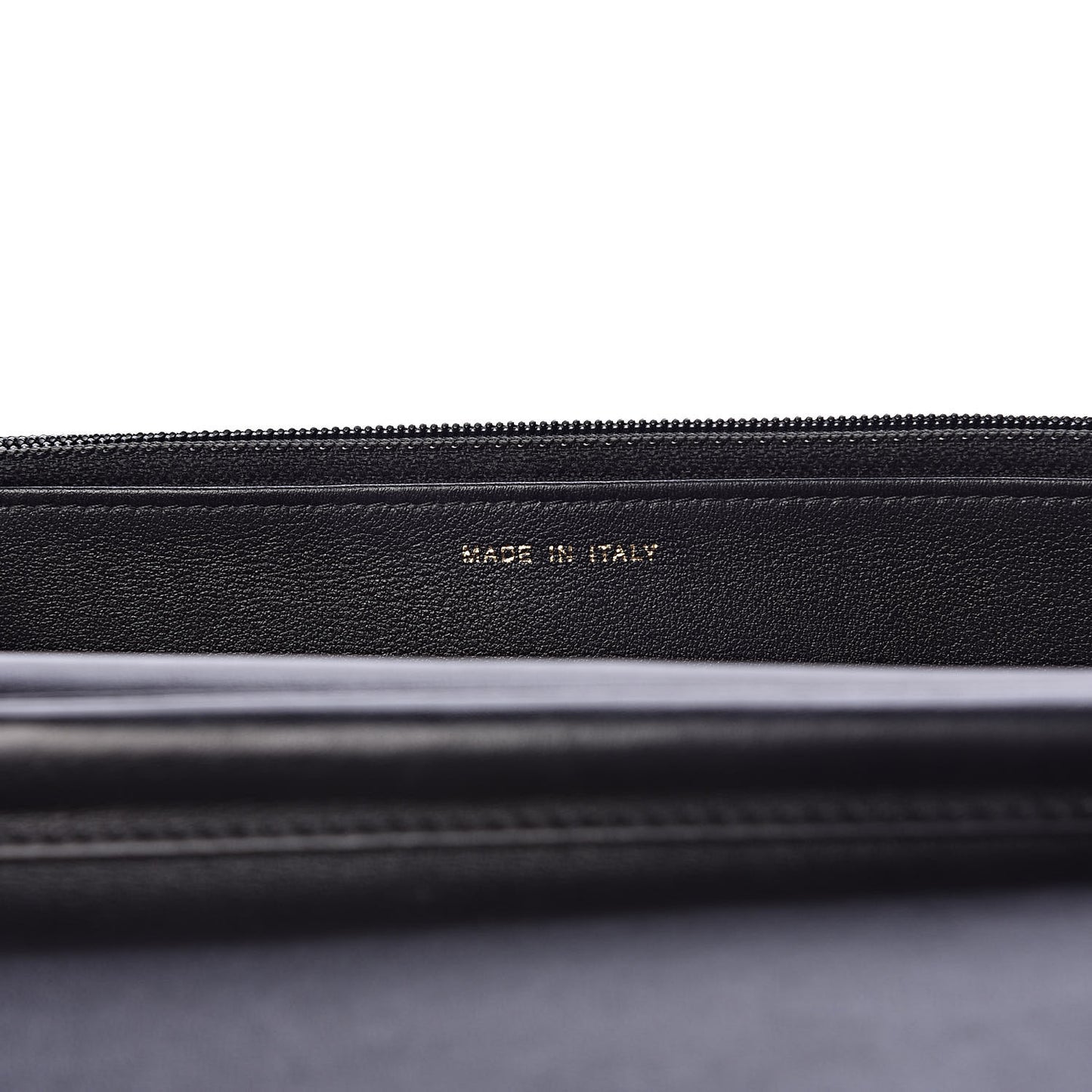 Metallic Goatskin Lambskin Boy Wallet on Chain WOC Black Gold
