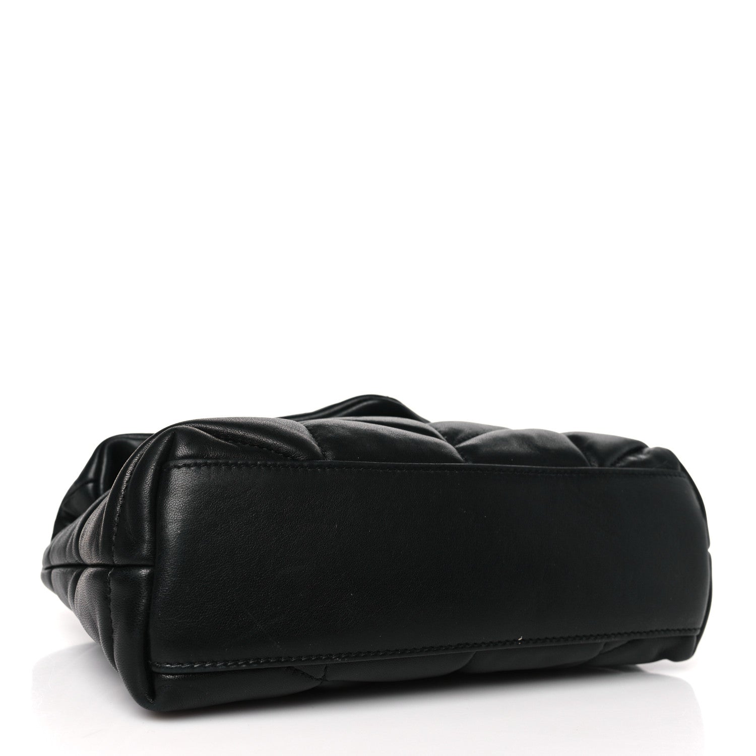 Saint Laurent Lambskin Quilted Toy Loulou Puffer Monogram Monochrome Chain Satchel Black 4 of 8