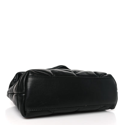 Saint Laurent Lambskin Quilted Toy Loulou Puffer Monogram Monochrome Chain Satchel Black 4 of 8
