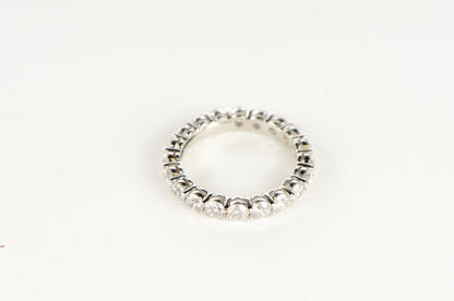 Tiffany Platinum Diamond Shared Setting Band Ring 8.25 8 of 15