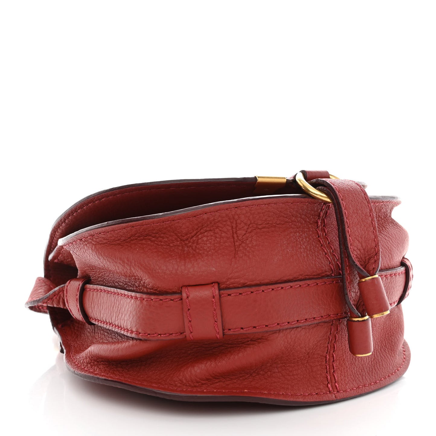 Calfskin Mini Marcie Round Crossbody Bag Red