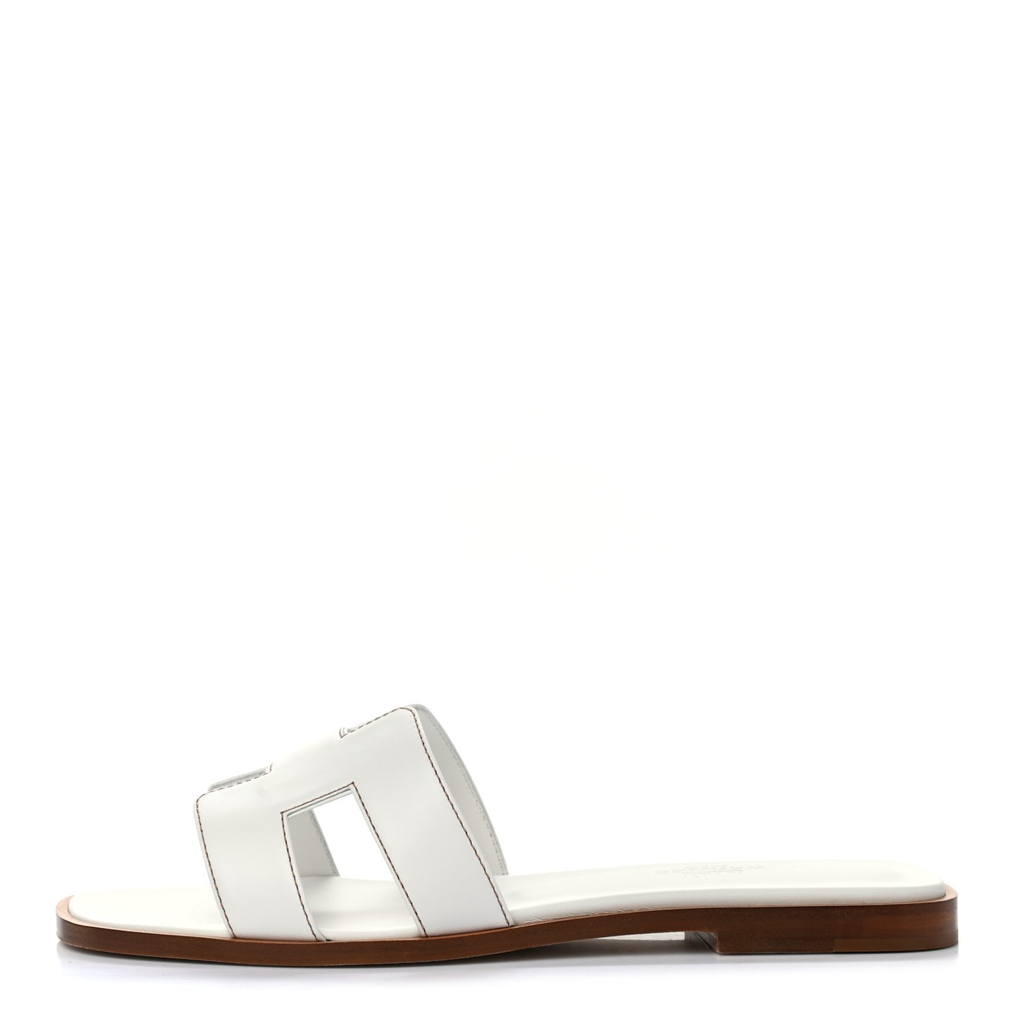 Box Calfskin Oran Sandals 37 White