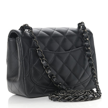Chanel Lambskin Quilted Mini Square Flap So Black 3 of 11