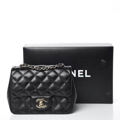 Chanel Lambskin Quilted Mini Square Flap Black 11 of 11