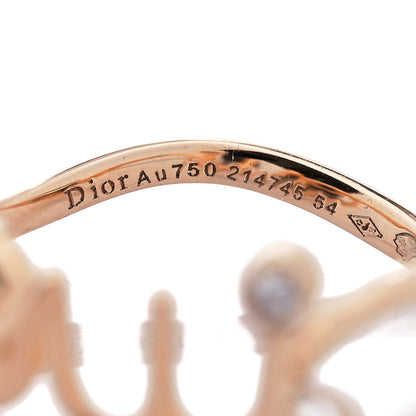 Christian Dior 18K Rose Gold Diamond Oui Ring 54 7 7 of 10