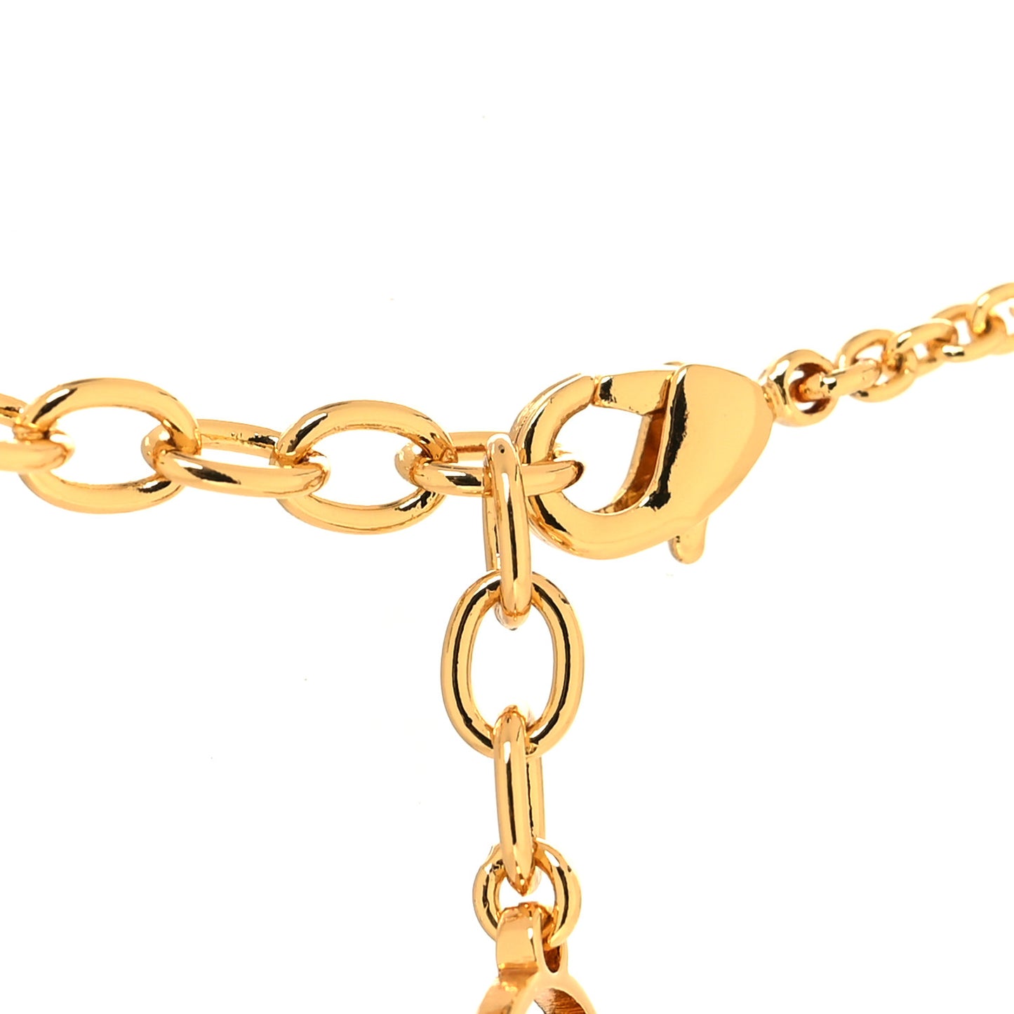 Metal Crystal LV Iconic Necklace Gold