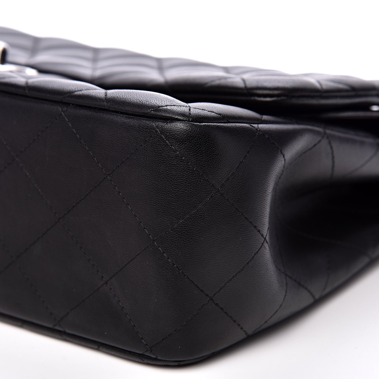 Chanel Lambskin Quilted Jumbo Double Flap Black 9 of 16