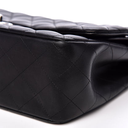 Chanel Lambskin Quilted Jumbo Double Flap Black 9 of 16
