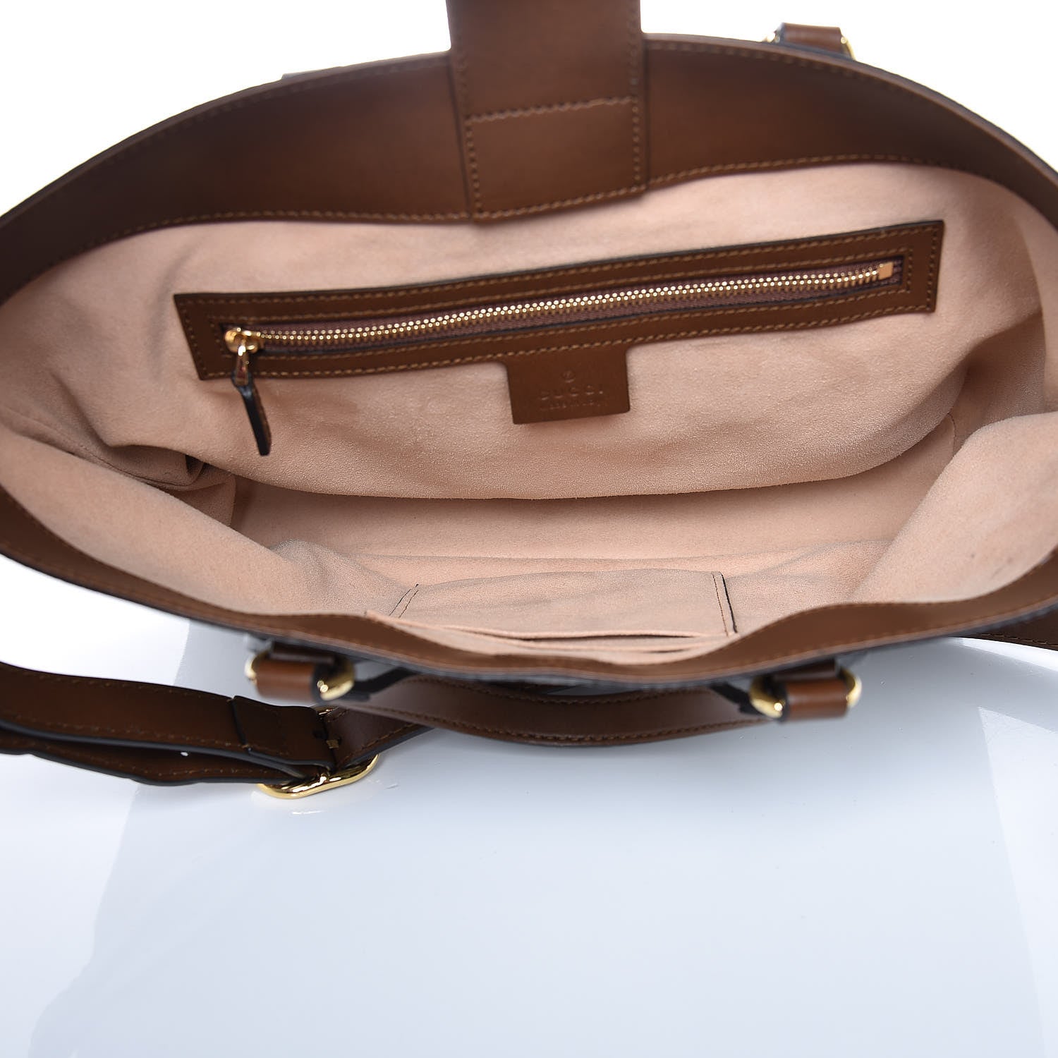 Gucci Soft GG Supreme Monogram Small Crossbody Tote Beige Cuir 5 of 7