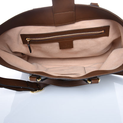 Gucci Soft GG Supreme Monogram Small Crossbody Tote Beige Cuir 5 of 7